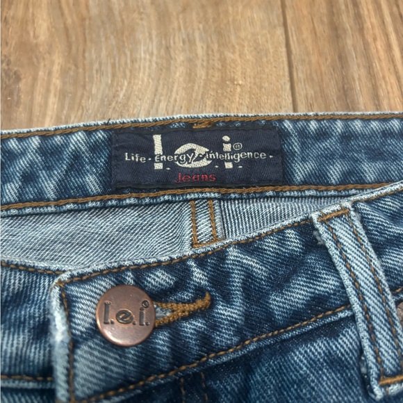 Vintage Y2K L.E.I. Dollar Bill Money Graffiti Airbrush Graphic Print Flare Jeans - Picture 4 of 9